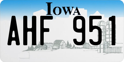 IA license plate AHF951
