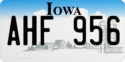 IA license plate AHF956