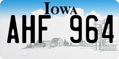 IA license plate AHF964