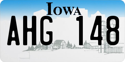 IA license plate AHG148