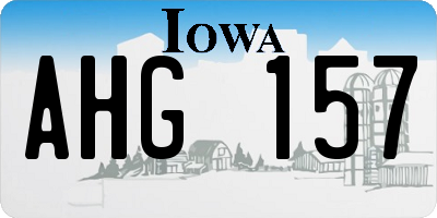 IA license plate AHG157