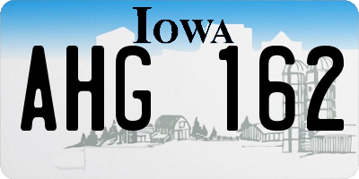IA license plate AHG162