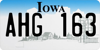IA license plate AHG163