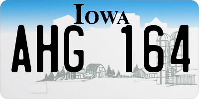 IA license plate AHG164