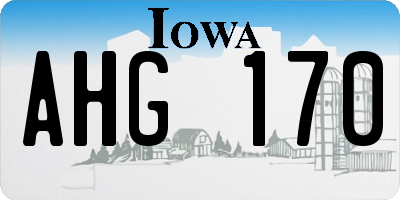 IA license plate AHG170