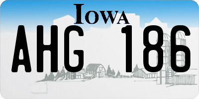 IA license plate AHG186