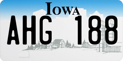 IA license plate AHG188