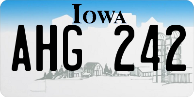 IA license plate AHG242