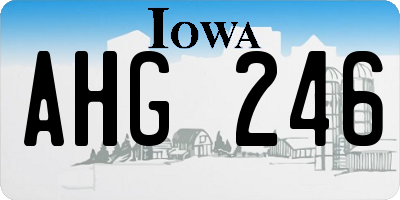 IA license plate AHG246