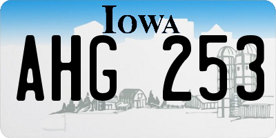 IA license plate AHG253