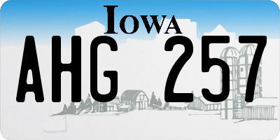 IA license plate AHG257
