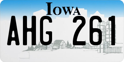 IA license plate AHG261