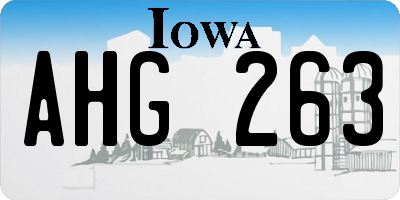 IA license plate AHG263