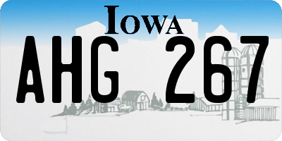 IA license plate AHG267