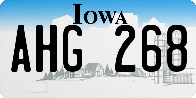IA license plate AHG268