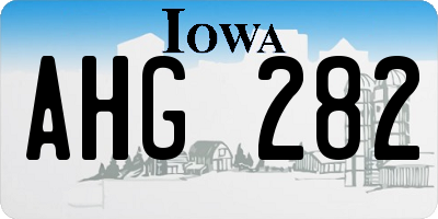 IA license plate AHG282