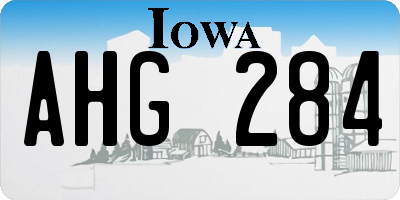 IA license plate AHG284