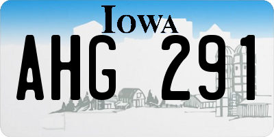 IA license plate AHG291