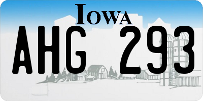 IA license plate AHG293