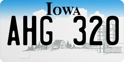 IA license plate AHG320