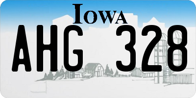 IA license plate AHG328