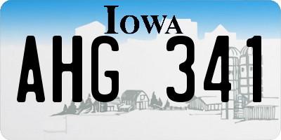 IA license plate AHG341