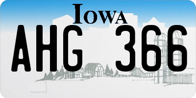 IA license plate AHG366