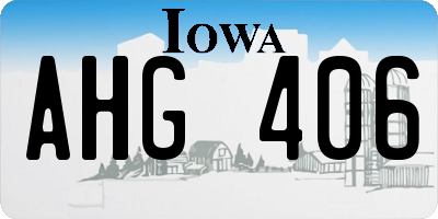 IA license plate AHG406
