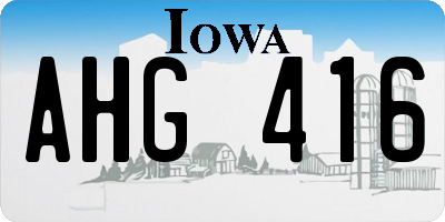 IA license plate AHG416