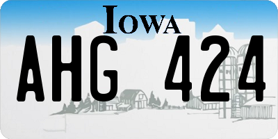 IA license plate AHG424