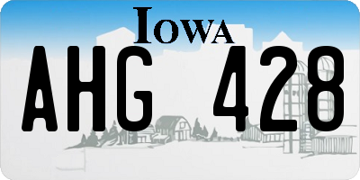 IA license plate AHG428
