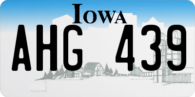 IA license plate AHG439