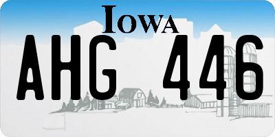 IA license plate AHG446