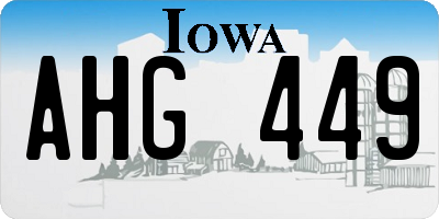IA license plate AHG449