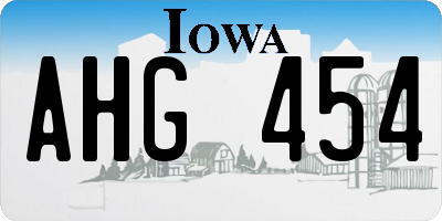 IA license plate AHG454