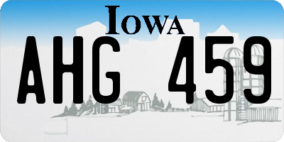 IA license plate AHG459