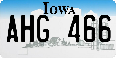 IA license plate AHG466