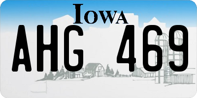 IA license plate AHG469