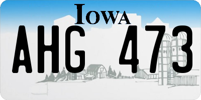 IA license plate AHG473