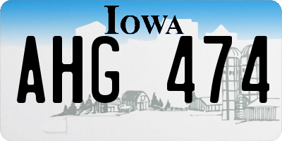 IA license plate AHG474