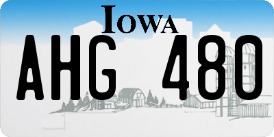 IA license plate AHG480