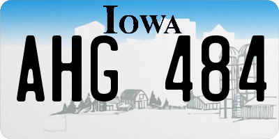 IA license plate AHG484