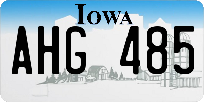 IA license plate AHG485