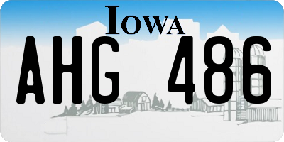 IA license plate AHG486