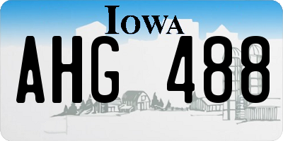 IA license plate AHG488