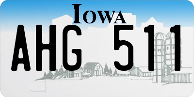 IA license plate AHG511