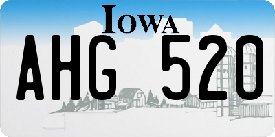 IA license plate AHG520