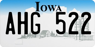 IA license plate AHG522