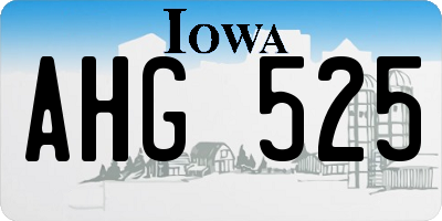 IA license plate AHG525