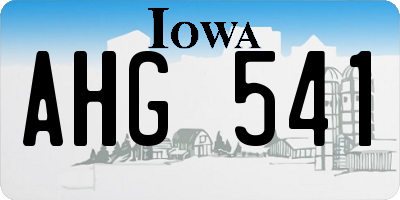 IA license plate AHG541